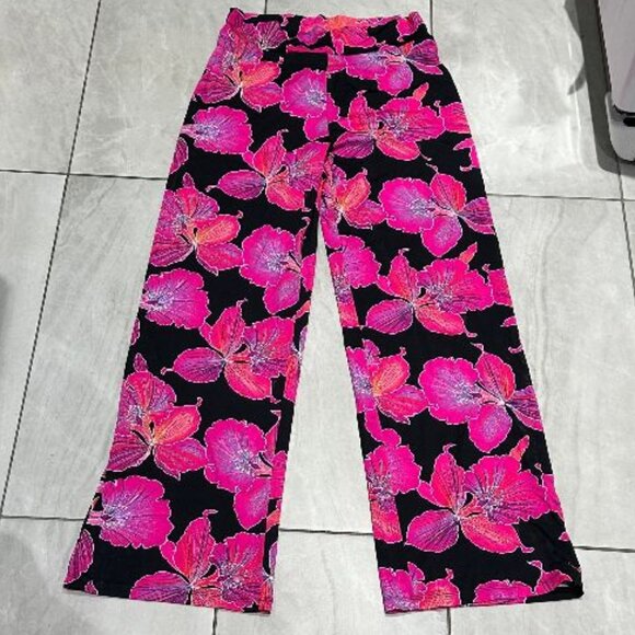 NWT $162 Trina Turk Wide Leg With Split Cover up Pants Size  Large - Picture 1 of 6